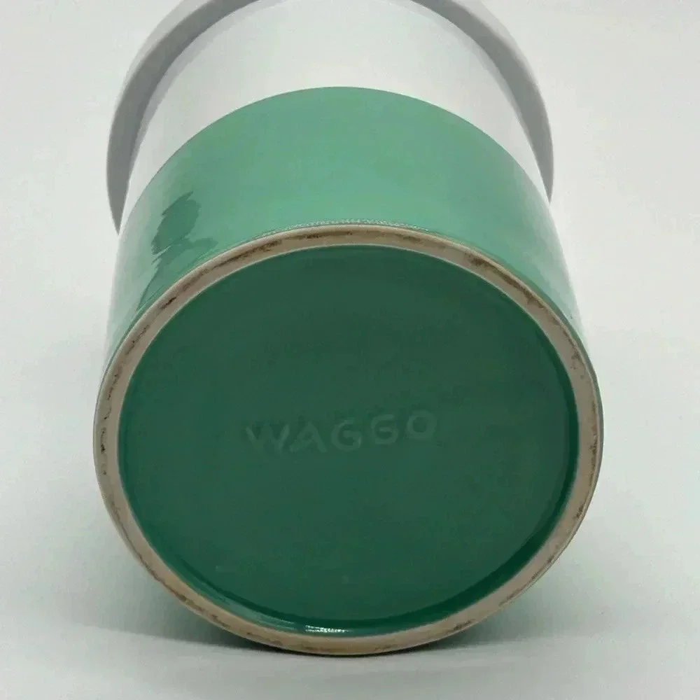 Doggo‎ Dipper Ceramic Dog Treat Jar Mint Green/White Size Large Heavyweight
